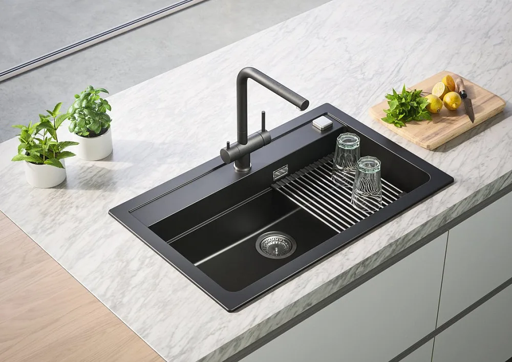 Смеситель для кухни Alveus Aquila 1139808 черный Sancos — официальный сайт
