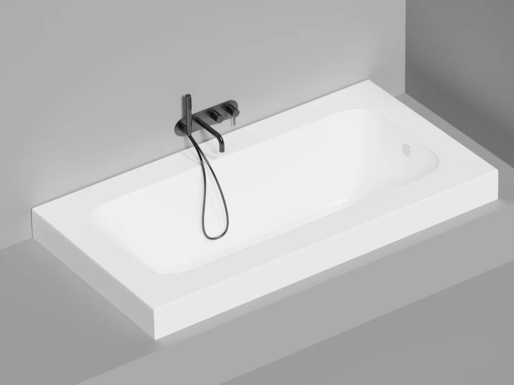 Ванна из искусственного камня Salini Orlanda Plus S-Stone 190x100 см, встраиваемая, матовая белая, н Sancos — официальный сайт