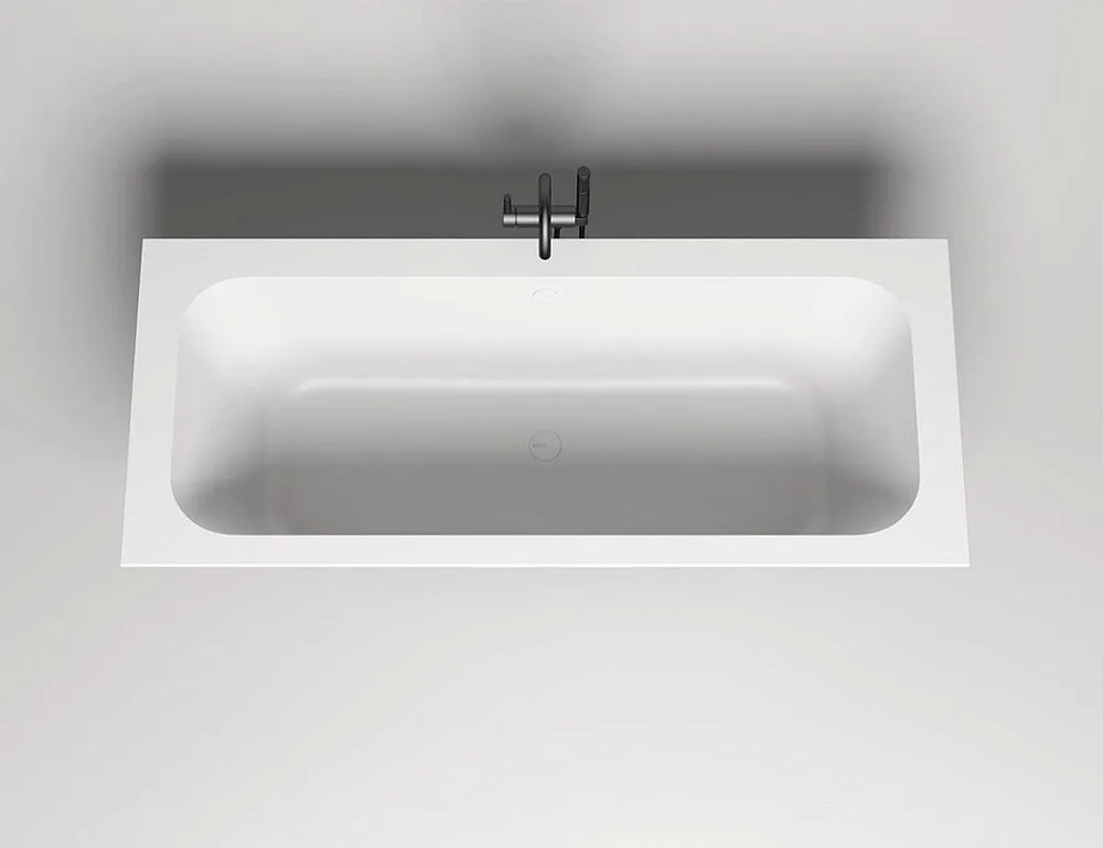 Ванна из искусственного камня Salini Orlanda Axis S-Sense 180x80 см, встраиваемая, белая, на ножках Sancos — официальный сайт