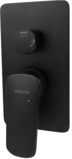 Встраиваемый смеситель AQUATEK Вега AQ1046MB С ВНУТРЕННЕЙ ЧАСТЬЮ, матовый черный