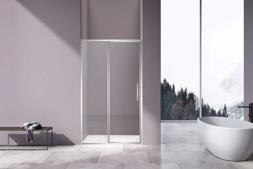 Душевая дверь Vincea Slim 8mm VDP-4SL120CL, хром, стекло прозрачное Sancos — официальный сайт
