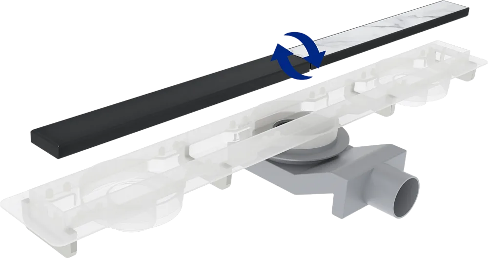 Душевой трап (лоток) Plumberia Selection PSM Modular 70 см, черный матовый Sancos — официальный сайт