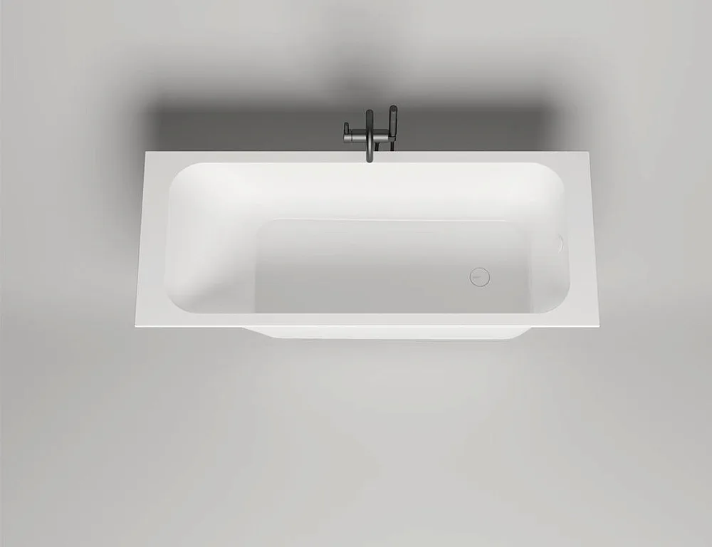 Ванна из искусственного камня Salini Orlanda 180x80 см, встраиваемая, белая, на ножках Sancos — официальный сайт