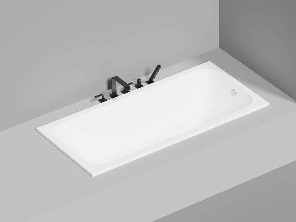 Ванна из искусственного камня Salini Orlanda S-Sense 170x80 см, встраиваемая, матовая белая, на ножк Sancos — официальный сайт