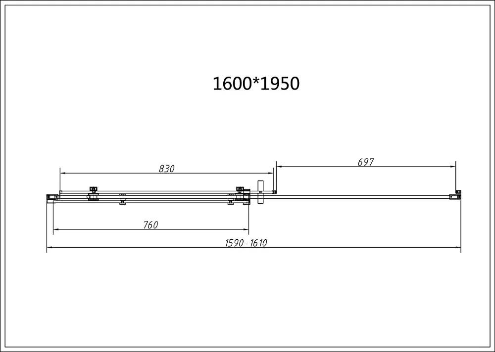 Душевая дверь в нишу Vincea Como-N VDS-4CN160CL 160 см, профиль хром, стекло прозрачное Sancos — официальный сайт