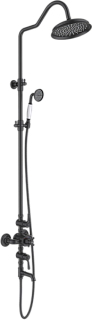 Душевая стойка AQUATEK Классик AQ2543MB, с термостатом, матовая черная