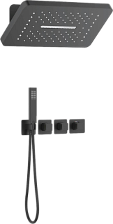 Душевой комплект Timo Petruma SX-5249/03SM, С ВНУТРЕННЕЙ ЧАСТЬЮ, с термостатом, матовый черный
