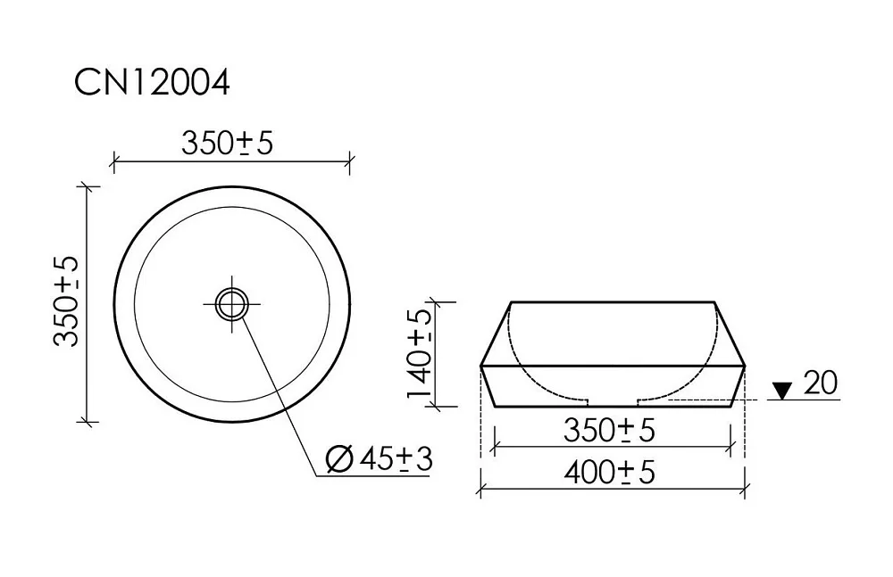 Раковина накладная Ceramicanova Maya круглая 40 см цвет черный матовый CN12004MB Sancos — официальный сайт
