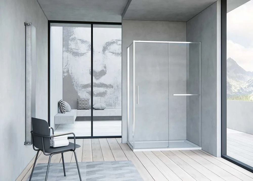 Душевой уголок Vincea Slim Soft VSR-1SS1012CL 120x100, профиль хром, стекло прозрачное Sancos — официальный сайт