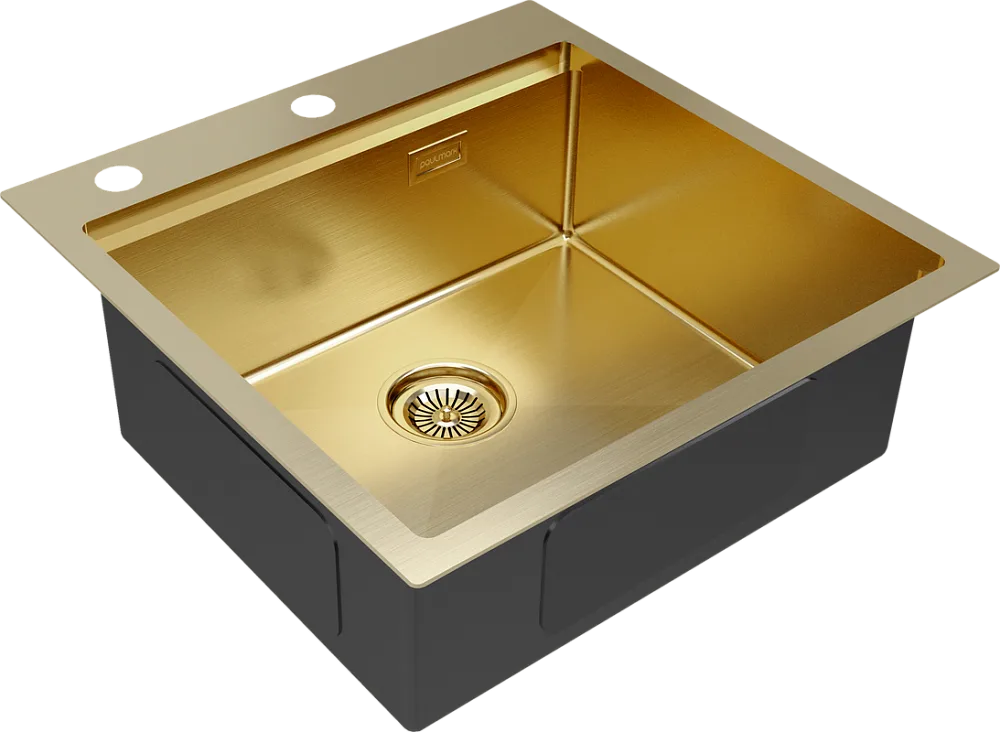 Мойка кухонная Paulmark Kroner + Pro PM705151-BG+R405-BG брашированное золото Sancos — официальный сайт
