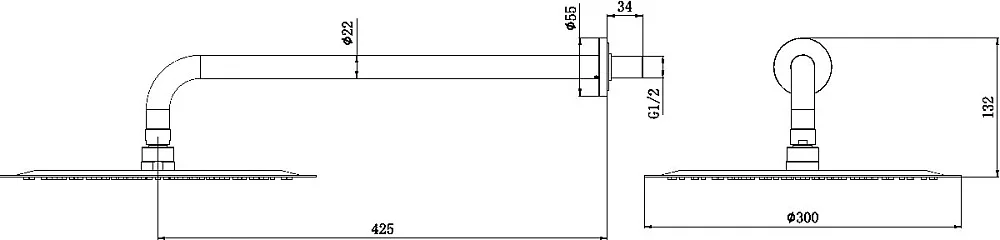 Верхний душ Allen Brau Priority 5.31A17-MG графит Sancos — официальный сайт