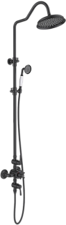 Душевая стойка AQUATEK Классик AQ2563MB, с термостатом, матовая черная