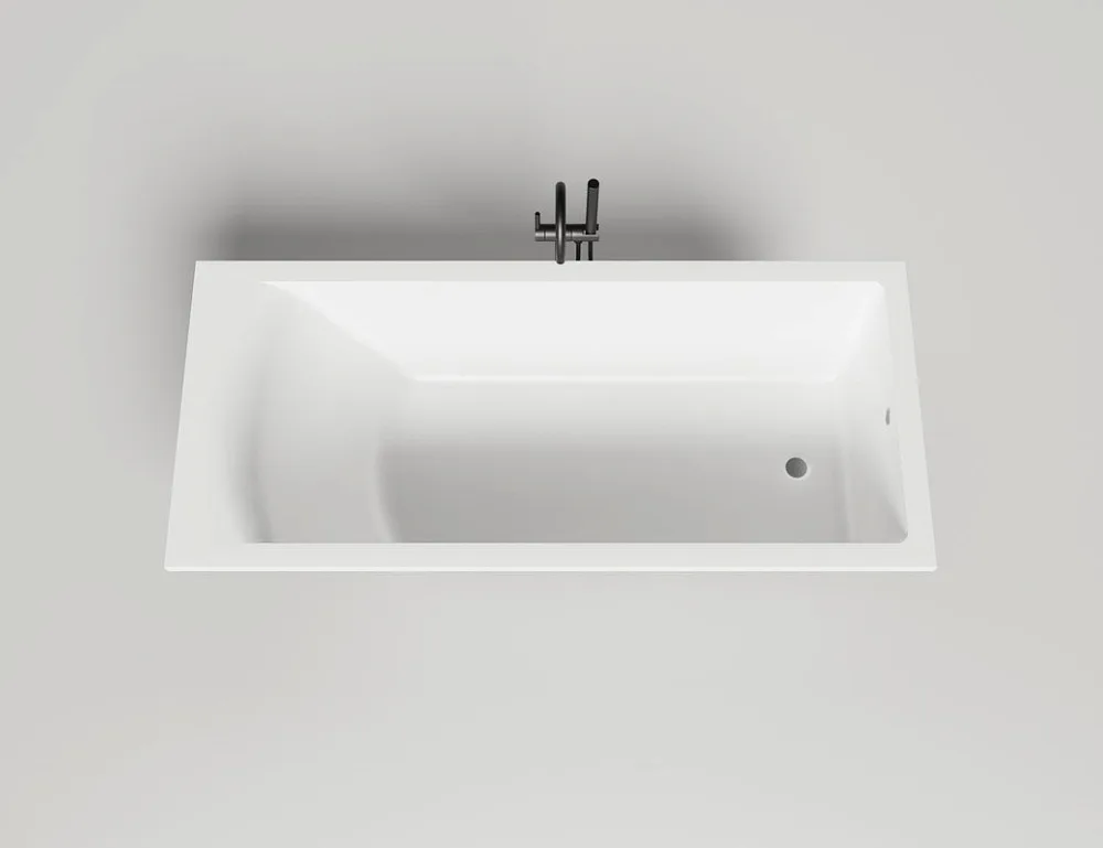 Ванна из искусственного камня Salini Cascata S-Stone 180x80 см, встраиваемая, матовая белая, на ножк Sancos — официальный сайт