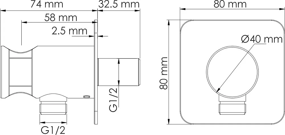 Встраиваемый смеситель Wasserkraft Schunter A8251.306.308.285.194.201 С ВНУТРЕННЕЙ  Sancos — официальный сайт