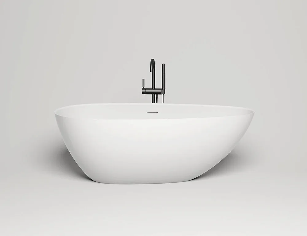 Ванна из искусственного камня Salini Paola In S-Sense 170x80 см, отдельностоящая, белая, овальная, с Sancos — официальный сайт
