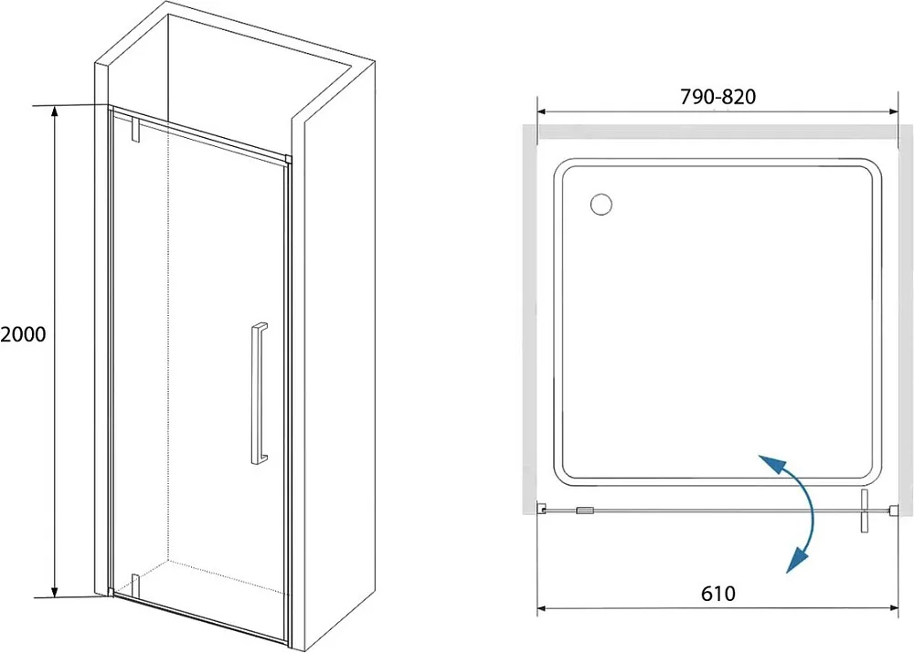 Душевой уголок RGW Stilvoll SV-02+100 см (79-82)x100x200 профиль хром, стекло прозрачное Sancos — официальный сайт