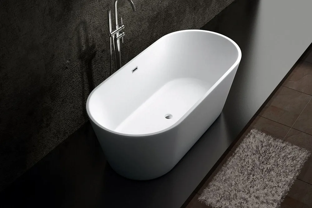 Акриловая ванна Art&Max AM-520-1695-795 170x80 см, отдельностоящая, белая, овальная, с каркасом Sancos — официальный сайт