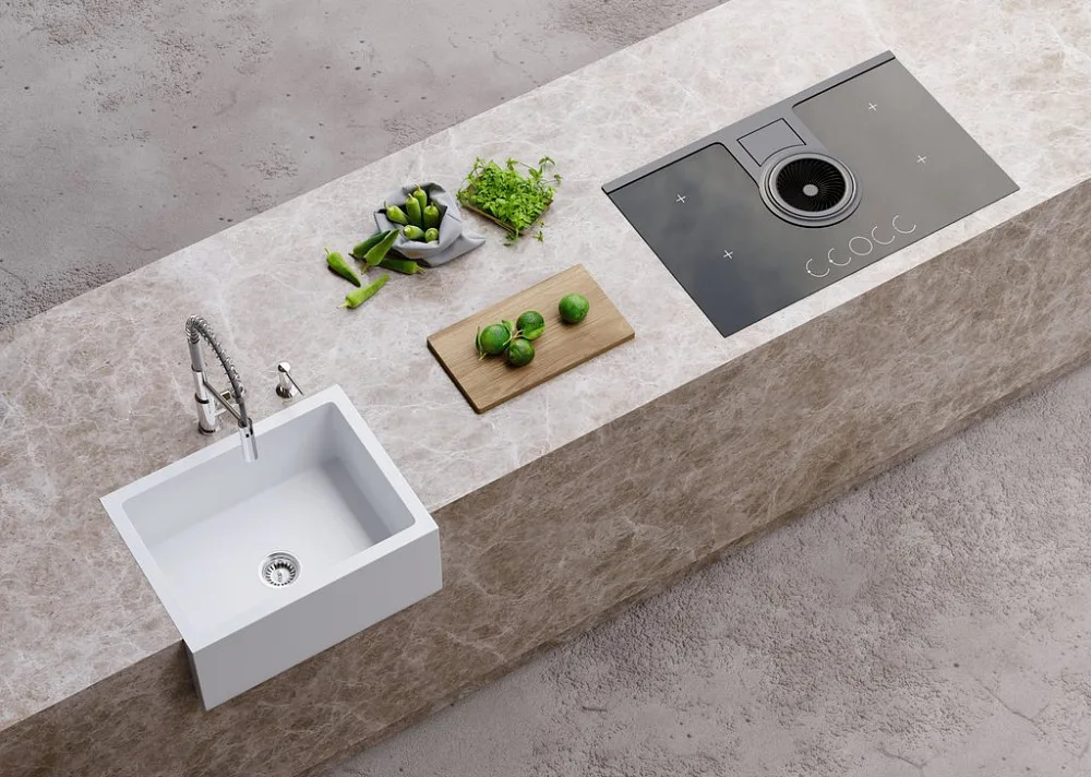 Мойка кухонная Omoikiri Mikura 61-WH Glossy белая Sancos — официальный сайт