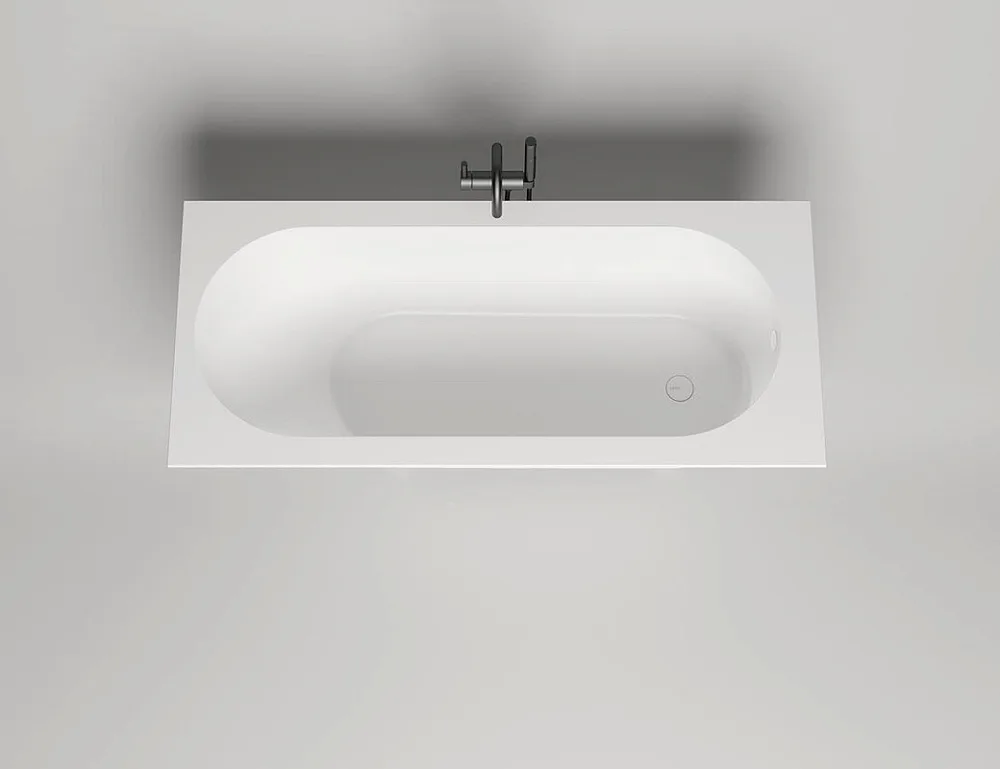 Ванна из искусственного камня Salini Ornella S-Sense 170x75 см, встраиваемая, белая, на ножках Sancos — официальный сайт