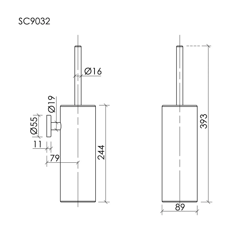 Ершик Sancos Base SC9032CH хром Sancos — официальный сайт