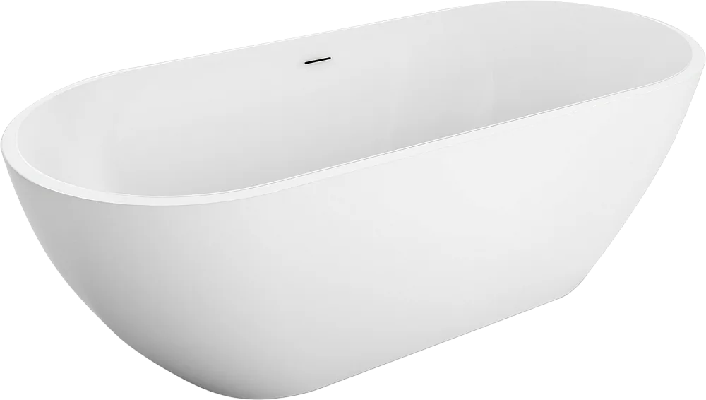 Акриловая ванна BelBagno Uno BB701 150x75 см, отдельностоящая, белая, овальная, на ножках, со сливом Sancos — официальный сайт