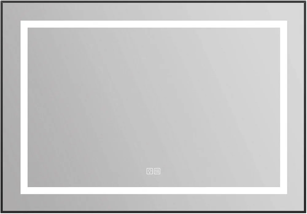 Зеркало BelBagno Kraft SPC-KRAFT-985-685-TCH-WARM-NERO черное, с подогревом Sancos — официальный сайт