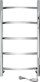 Полотенцесушитель электрический Indigo Arc Lux LCALE70-30Rt серебристый