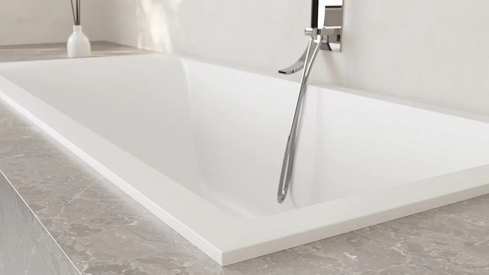 Ванна из искусственного камня Salini Cascata S-Stone 170x75 см, встраиваемая, матовая белая, на ножк Sancos — официальный сайт