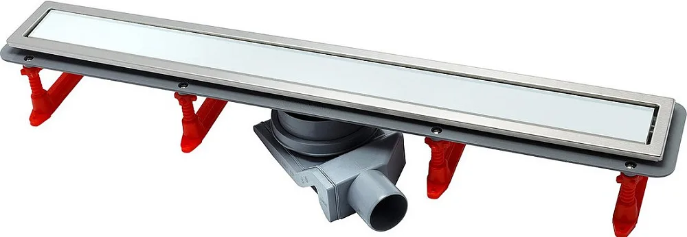 Душевой трап (лоток) Pestan Confluo Premium Line 850, белое стекло/сталь Sancos — официальный сайт