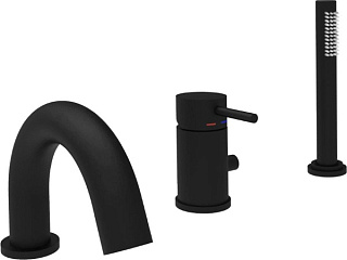 Смеситель на борт ванны Paffoni Light LIG047NO, черный
