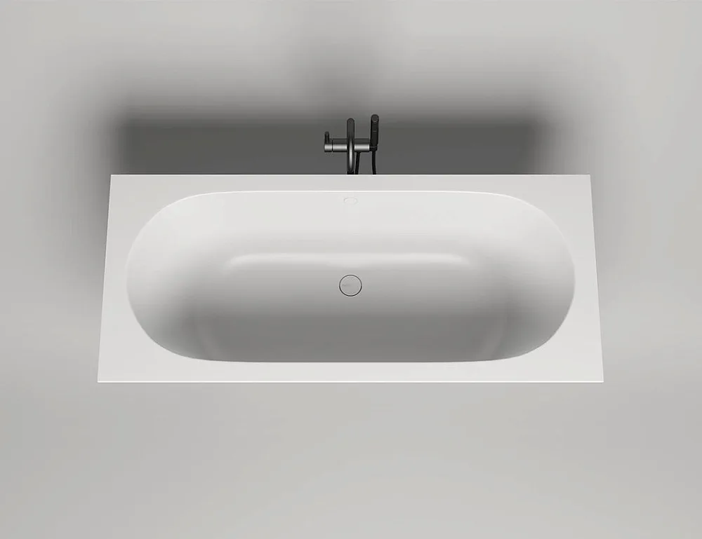 Ванна из искусственного камня Salini Ornella Axis S-Sense 180x80 см, встраиваемая, белая, на ножках Sancos — официальный сайт