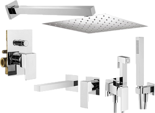 Комплект для ванной Plumberia Selection Tag KITZTG15CR220 С ВНУТРЕННЕЙ ЧАСТЬЮ, хром