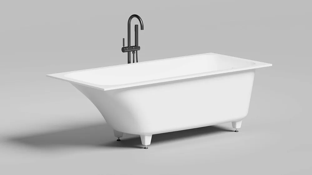 Ванна из искусственного камня Salini Orlanda Kit S-Sense 170x75 см, встраиваемая, матовая белая, на  Sancos — официальный сайт