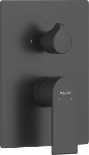 Встраиваемый смеситель AQUATEK Лира AQ1446MB С ВНУТРЕННЕЙ ЧАСТЬЮ, матовый черный
