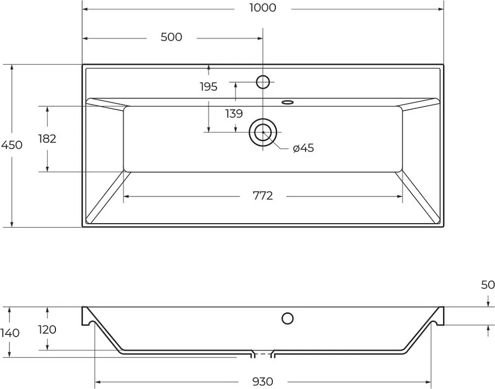 Мебельная раковина BelBagno BB1000/450-LV-MR-AST Sancos — официальный сайт