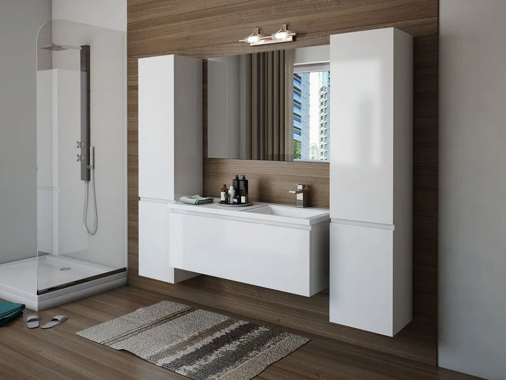 Тумба под раковину без столешницы Эстет Dallas Luxe 140 подвесная, 1 ящик, R Sancos — официальный сайт