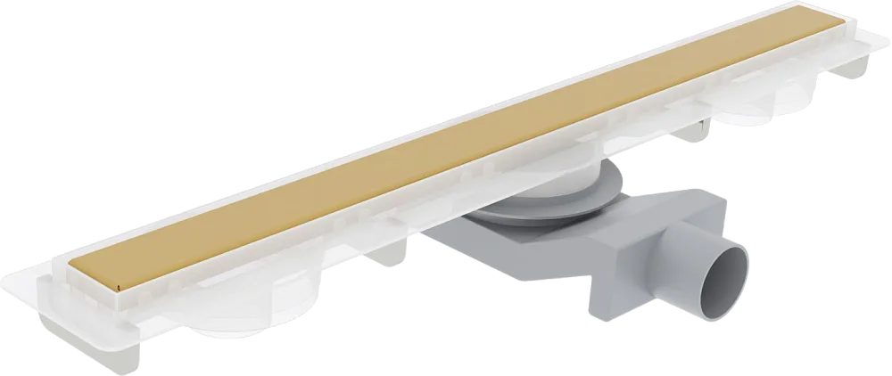 Душевой трап (лоток) Plumberia Selection PSM Modular 90 см, золото брашированное Sancos — официальный сайт