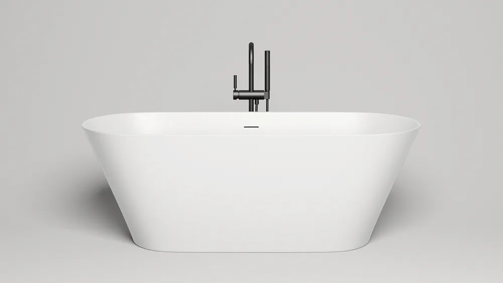 Ванна из искусственного камня Salini Mona S-Sense 170x70 см, отдельностоящая, белая, овальная, с дон Sancos — официальный сайт
