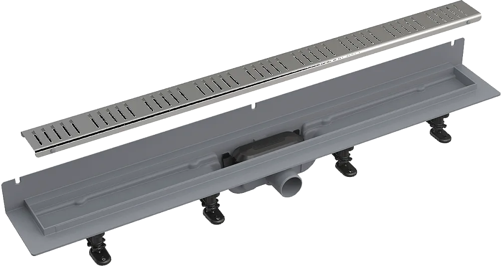 Душевой трап (лоток) AlcaPlast APZ30-850M с решеткой и опорами Sancos — официальный сайт