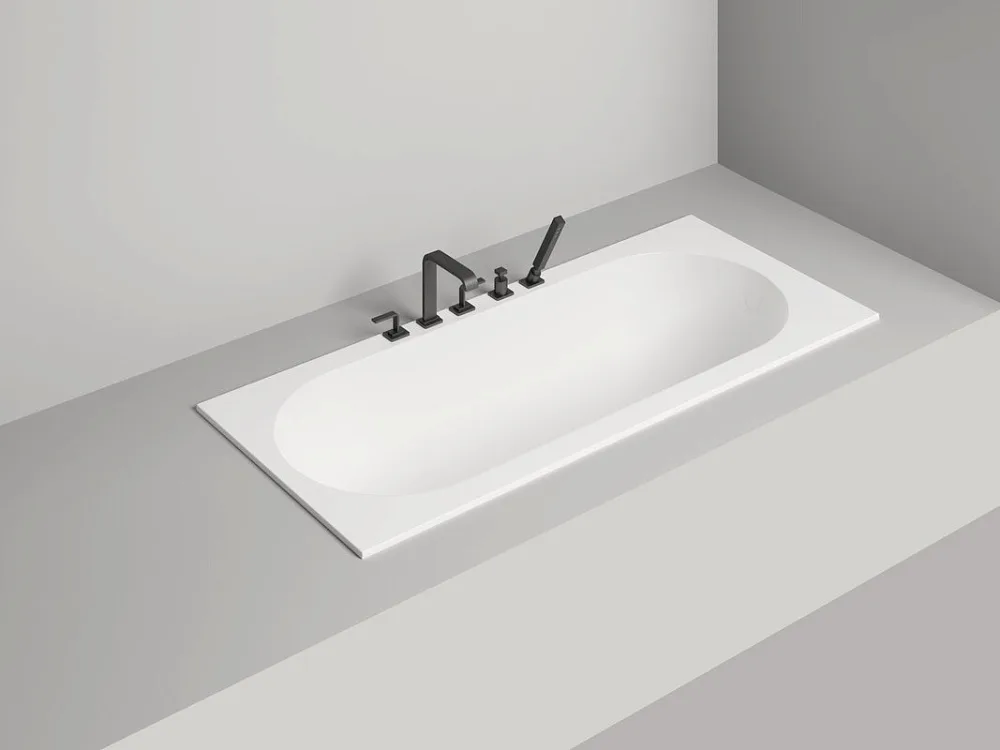 Ванна из искусственного камня Salini Ornella S-Sense 170x70 см, встраиваемая, белая, на ножках Sancos — официальный сайт