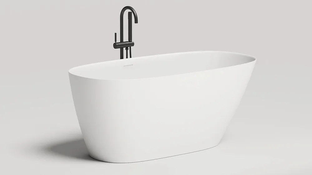 Ванна из искусственного камня Salini Sofia S-Sense 150x75 см, отдельностоящая, белая, овальная, с до Sancos — официальный сайт