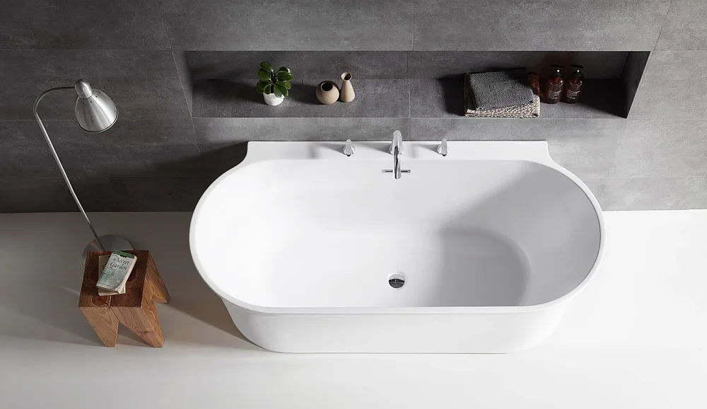Акриловая ванна BelBagno BB409-1700-800 170x80 см, пристенная, белая, овальная, со сливом-переливом Sancos — официальный сайт