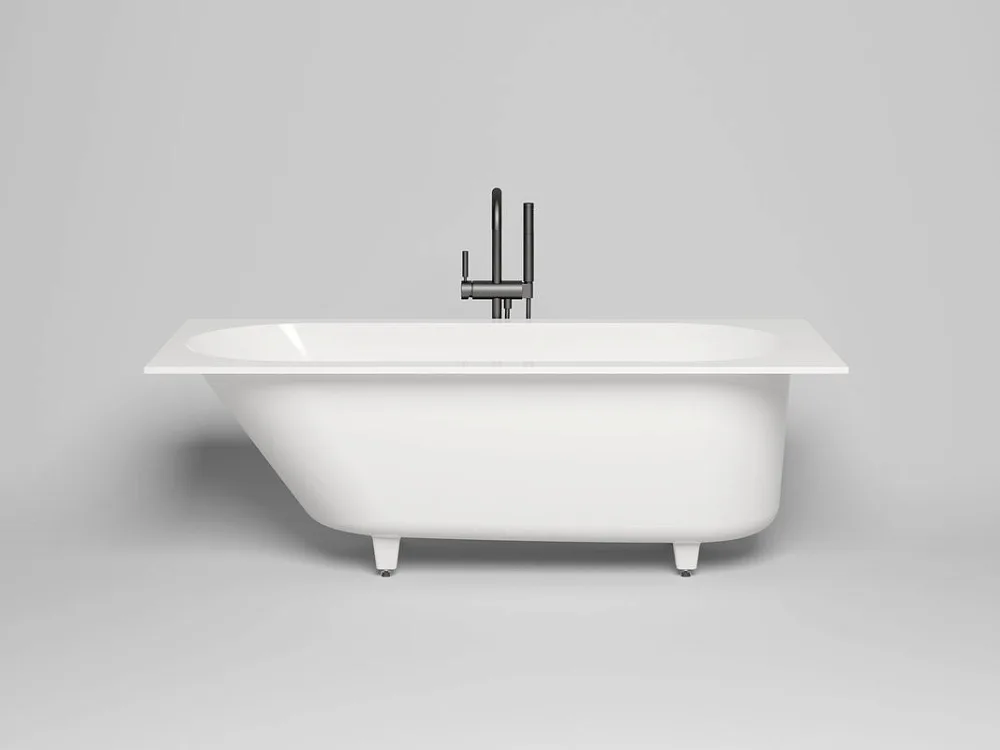 Ванна из искусственного камня Salini Ornella S-Sense 160x70 см, встраиваемая, белая, на ножках Sancos — официальный сайт