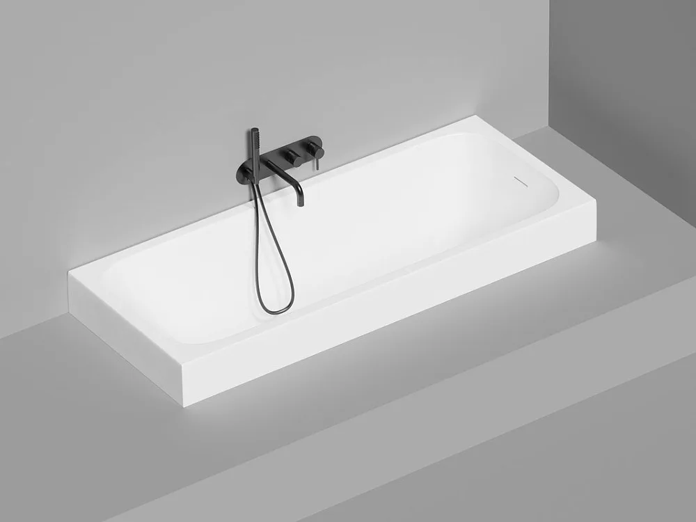 Ванна из искусственного камня Salini Orlanda Kit S-Stone 170x70 см, встраиваемая, матовая белая, на  Sancos — официальный сайт