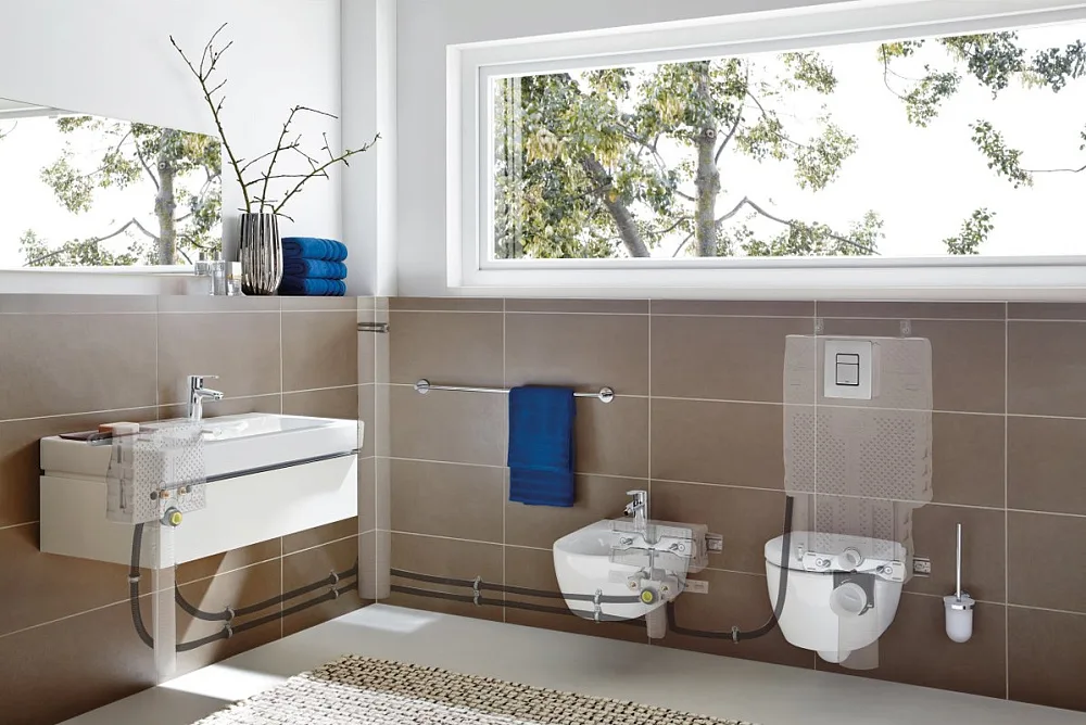 Система инсталляции для унитазов Grohe Rapid SL 38827000, 5 в 1 с кнопкой смыва Sancos — официальный сайт
