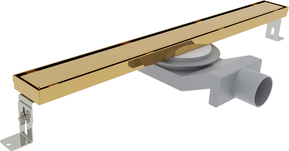 Душевой трап (лоток) Plumberia Selection PSL Linear 80 см, золото 24К Sancos — официальный сайт