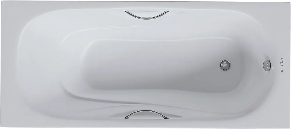 Чугунная ванна AQUATEK Гамма 180x80 см, встраиваемая, белая, на ножках, с ручками Sancos — официальный сайт