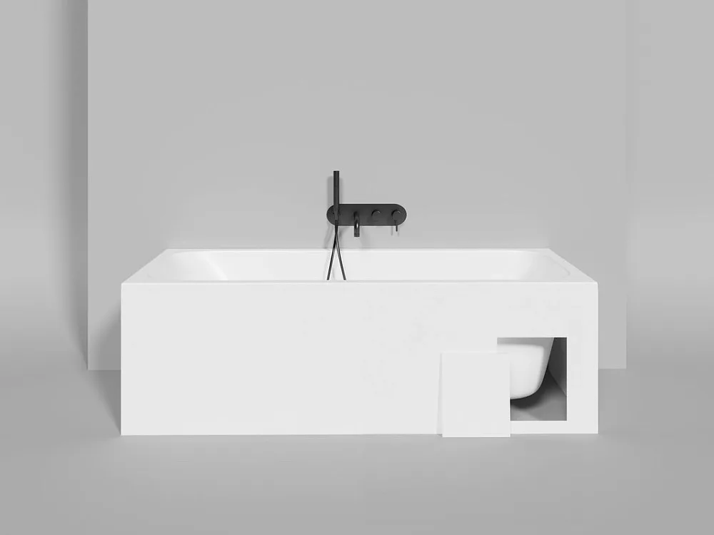 Ванна из искусственного камня Salini Orlanda Kit S-Stone 170x70 см, встраиваемая, матовая белая, на  Sancos — официальный сайт