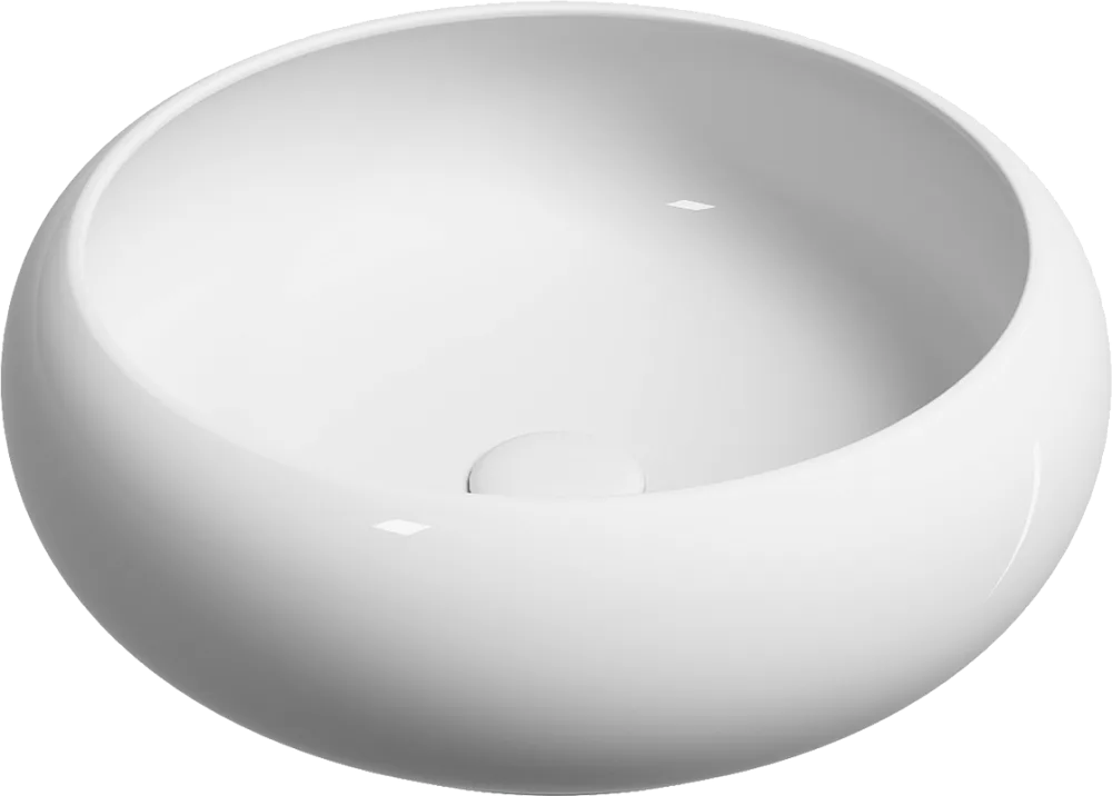 Накладная раковина Ceramicanova Element CN6050 белая глянцевая Sancos — официальный сайт