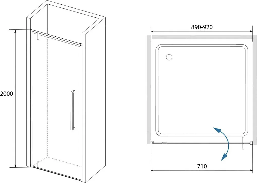Душевой уголок RGW Stilvoll SV-02+90 см (89-92)x90x200 профиль хром, стекло прозрачное Sancos — официальный сайт